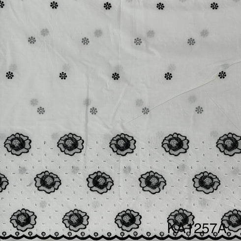 Chikankari Cotton Fabric-KA1257